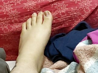 Playing With My Feet On The Bed