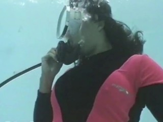 Sexy Blonde And Brunette Underwater In Swimming Pool Scuba Diving Part 3
